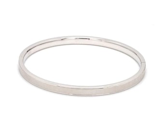 Bracciale giapponese apribile in platino con finitura centrale opaca JL PTB 636