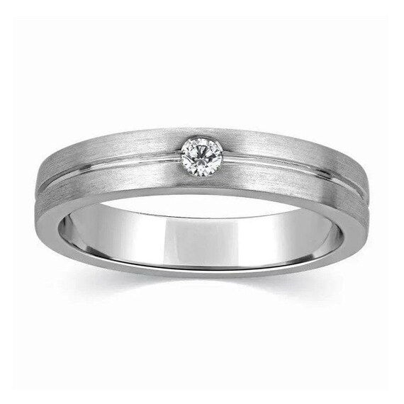Single diamond ring for gents deals
