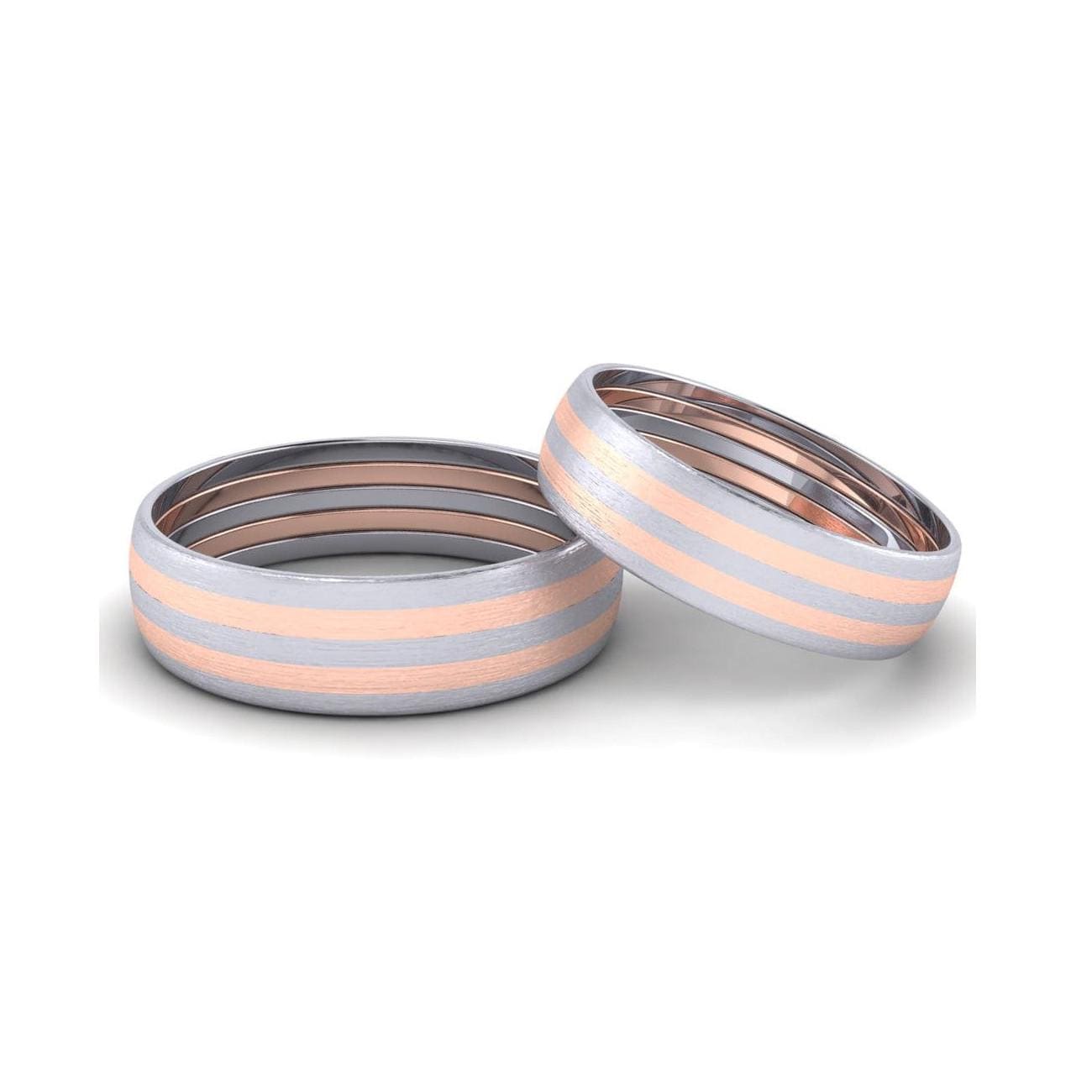 アクセサリー CTHY HIGH-END PARALLEL RING ROSEGOLD Platinum Couple Rings With Parallel Rose Gold Lines JL PT 647 - Etsy