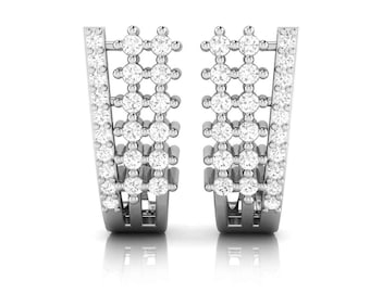 Designer Platinum & Diamond Earrings for Women JL PT E BL-01