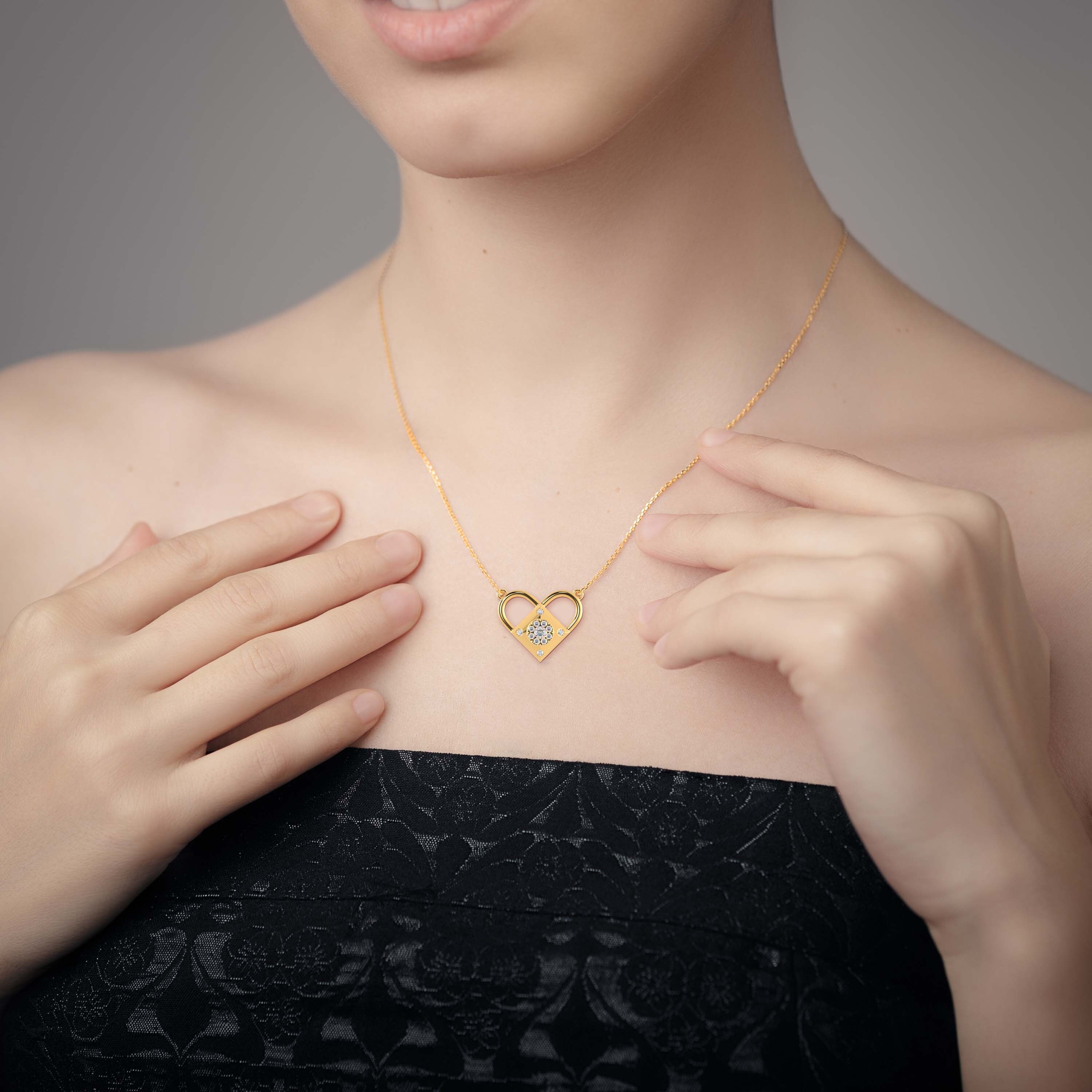 Platinum heart hotsell necklace