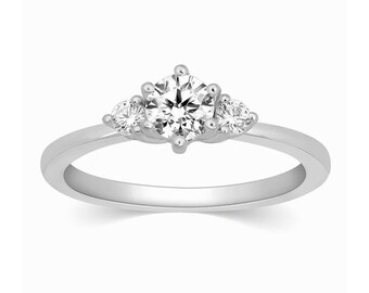 3 Diamond Platinum Engagement Solitaire Ring JL PT 326