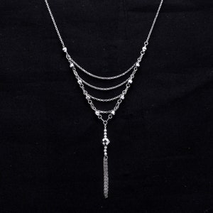 Japanese Platinum Diamond Cut Balls Necklace Chain for Women JL PT CH 204