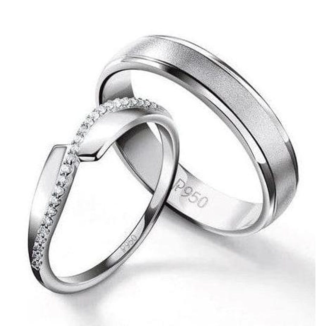 Buy Designer Elegant Platinum Couple Rings JL PT 532 Online in India 