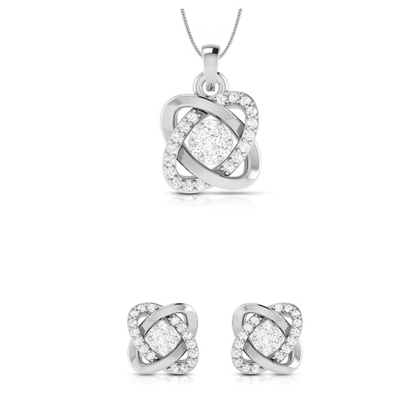 Platinum with Diamond Pendant Set for Women JL PT P 2461