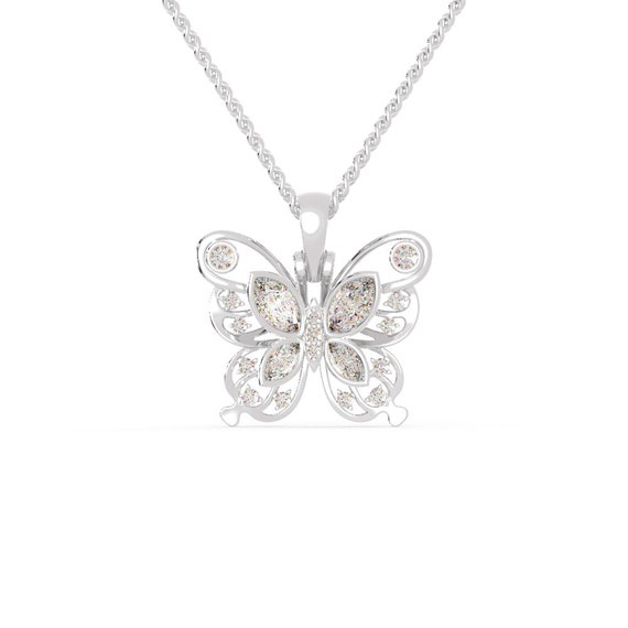 Platinum butterfly best sale necklace
