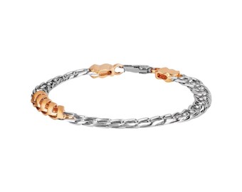 Platinum and Rose Gold Bracelet for Men JL PTB 833