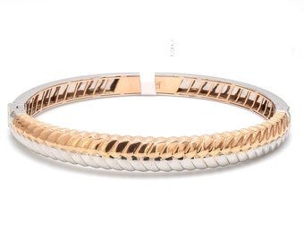 Designer Platinum & Rose Gold Bracelet for Men JL PTB 1080