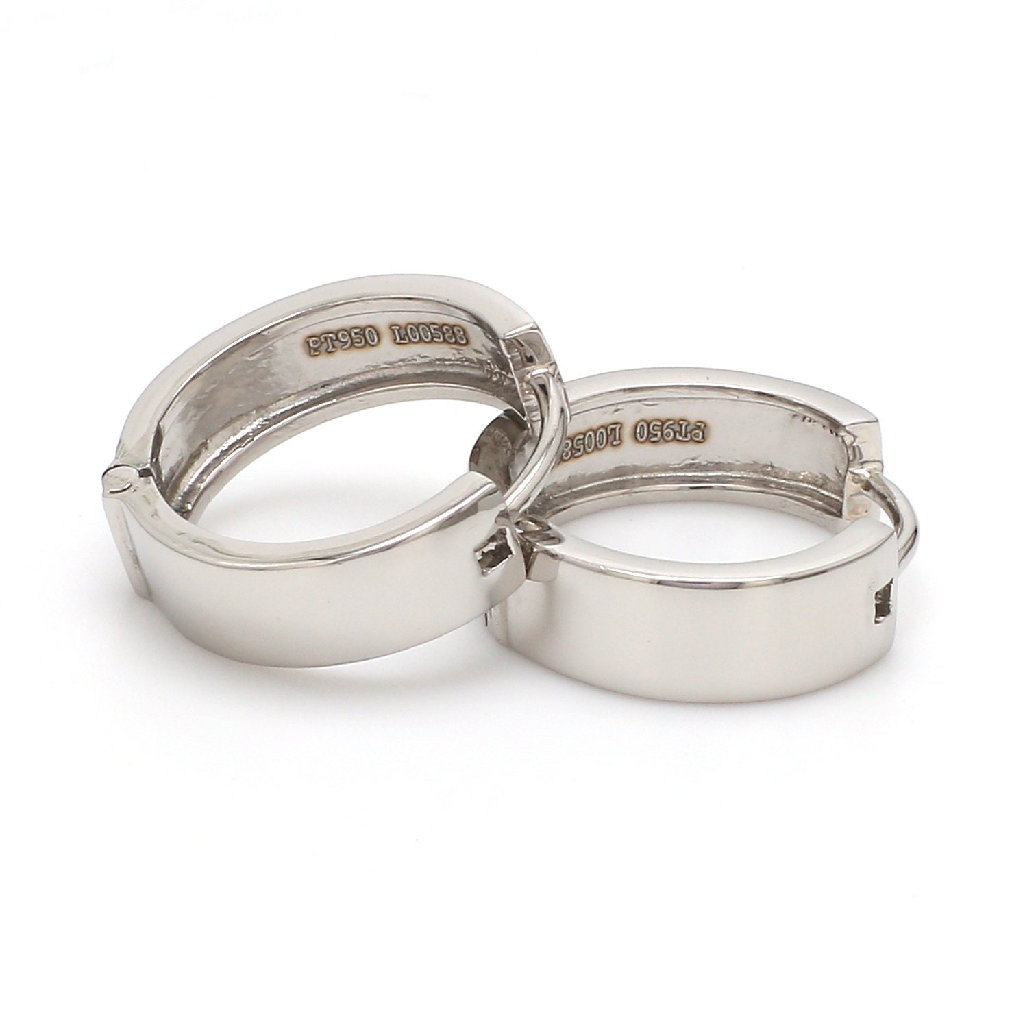 Plain Platinum Earring Bali for Men JL PT E 171 Etsy Canada