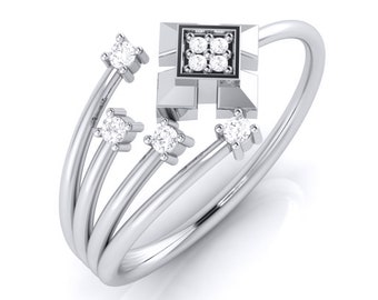Platinum Diamond Ring for Women JL PT LR 105