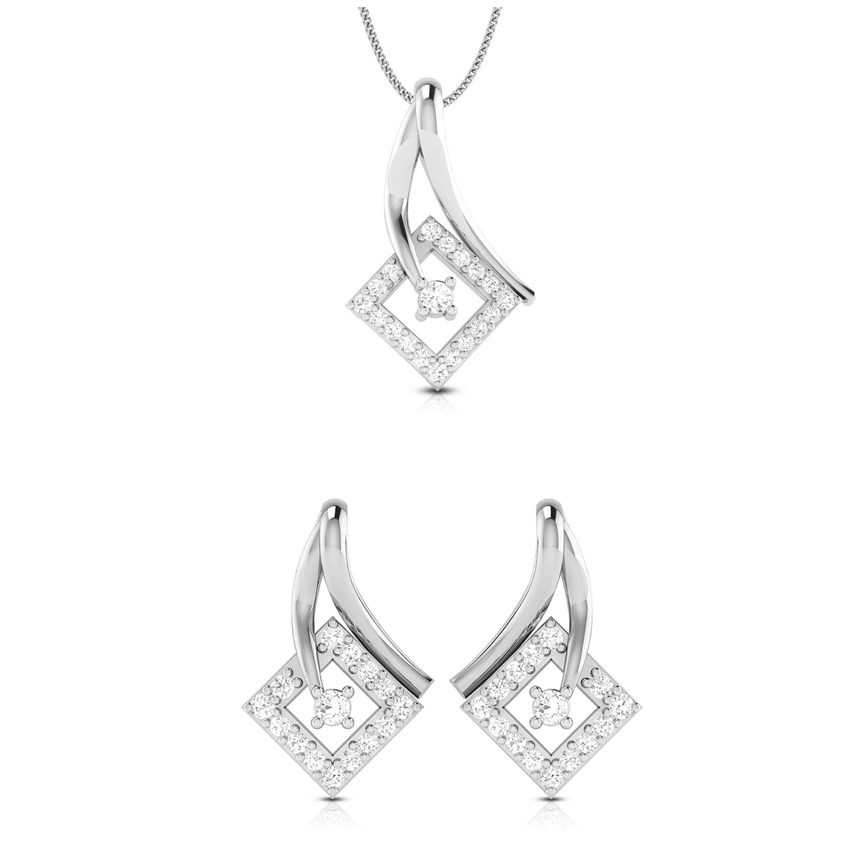 Beautiful Platinum With Diamond Pendant 