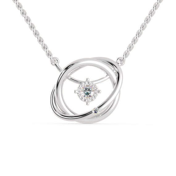 Pretty double circle diamond pendant - 0.50ct - Promise Diamonds