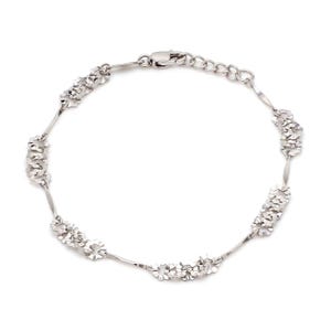 Designer Blumiges japanisches Platin Armband für Frauen JL PTB 662