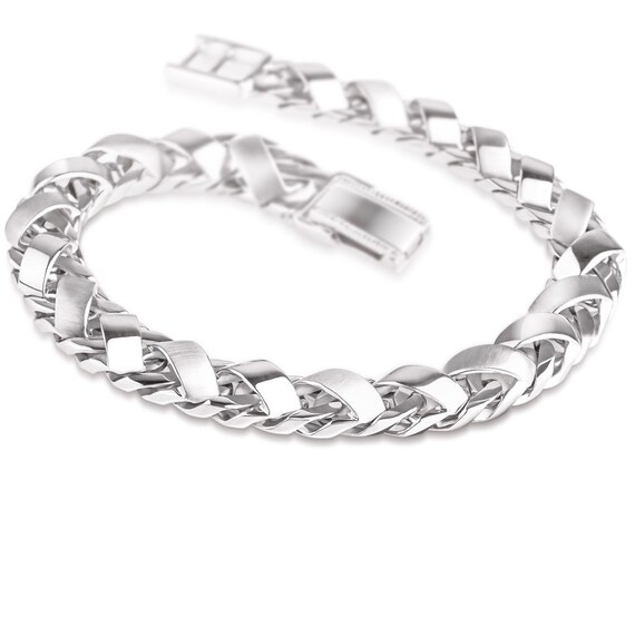 Buy Heavy Platinum Bracelet for Men JL PTB 641 Online in India - Etsy