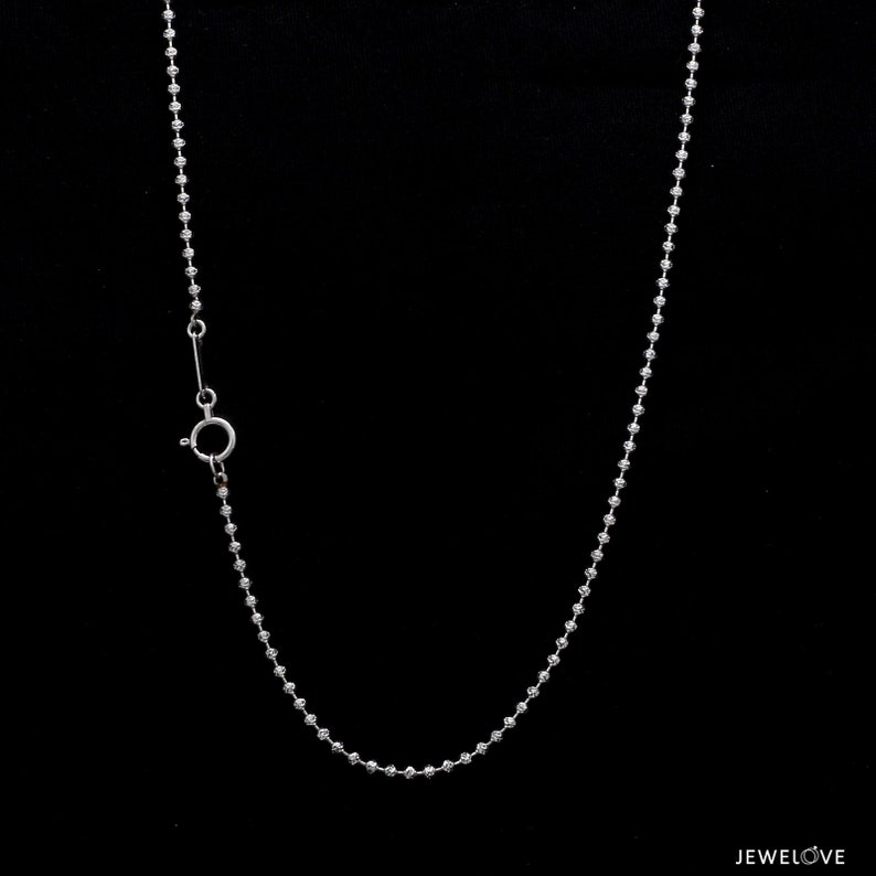 Platinum Chain with Diamond Cut Balls JL PT 748 image 2