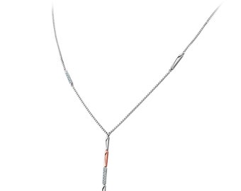 Evara Platinum Rose Gold Diamond Necklace Chain JL PT CH 208