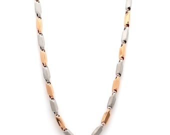 Alternate Platinum & Rose Gold Links Platinum Chain JL PT CH 906