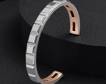 Men of Platinum | Statement Platinum Cuboid Bracelet JL PTB 742
