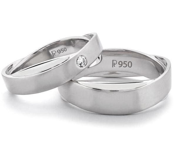 Platinum Love Bands With a Twist SJ PTO 111 Etsy Canada