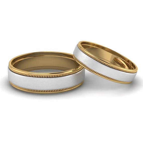 Platinum gold couple best sale rings
