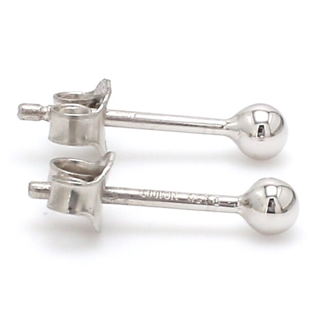 3mm Platinum Ball Earrings Studs JL PT E 182 Etsy Canada