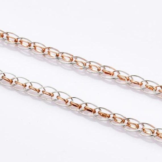 Platinum rose gold chain deals