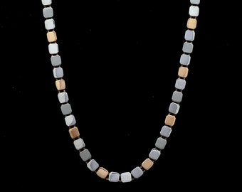4mm Platinum Rose Gold Chain with Matte & Hi-Polish for Men JL PT CH 1269