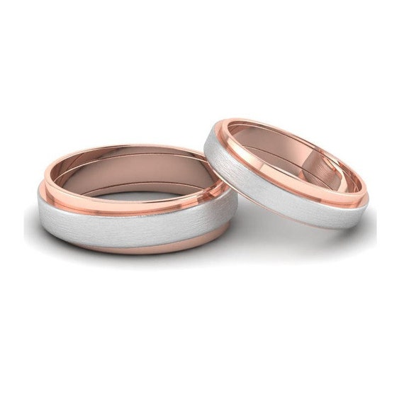 Platinum gold rings for couples discount