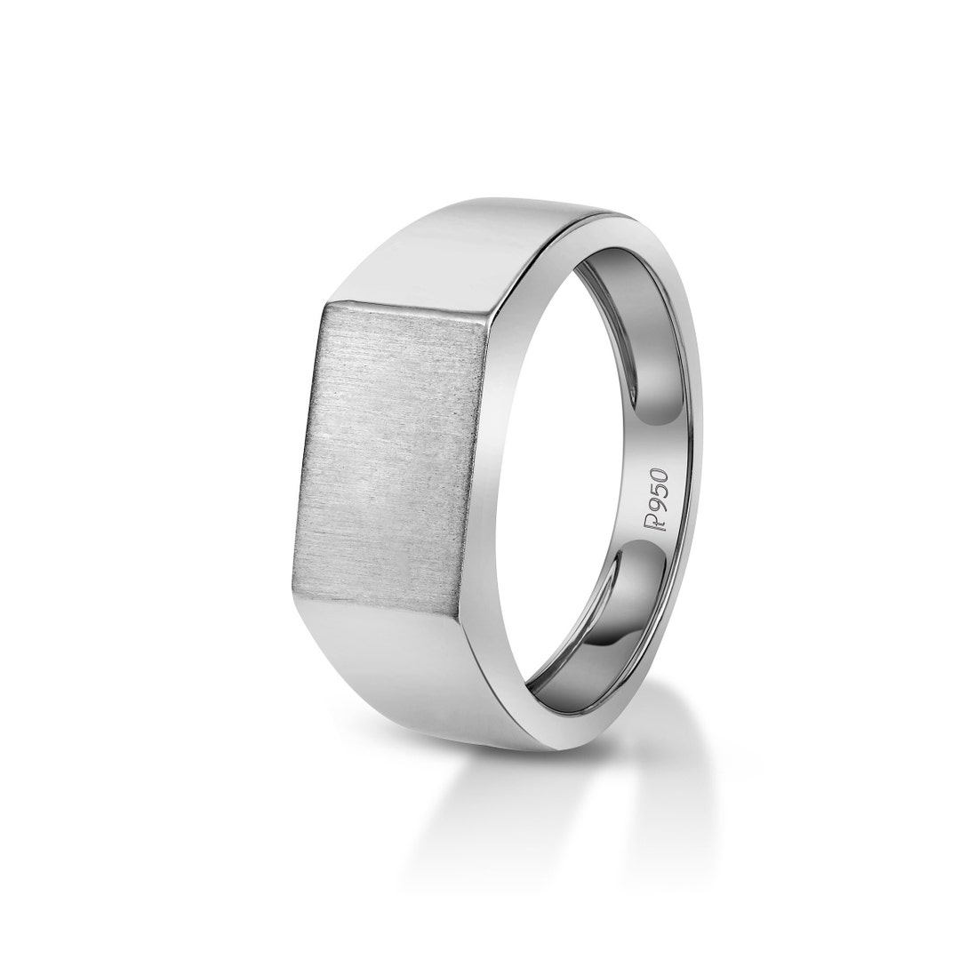 Heavy Platinum Ring for Men JL PT 1056 - Etsy