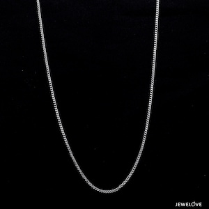 1.8mm Platinum Curb Chain Uni-sex JL PT CH 982