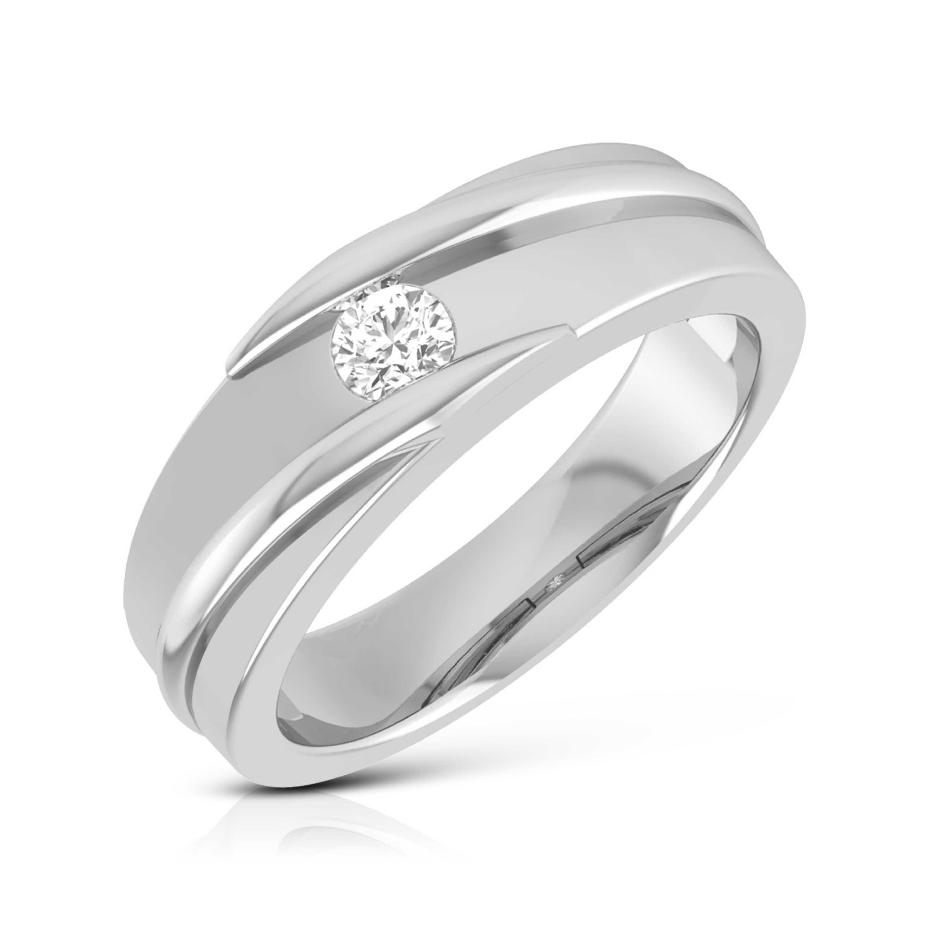 Designer Single Diamond Platinum Ring for Women JL PT R-8005 – Jewelove.US