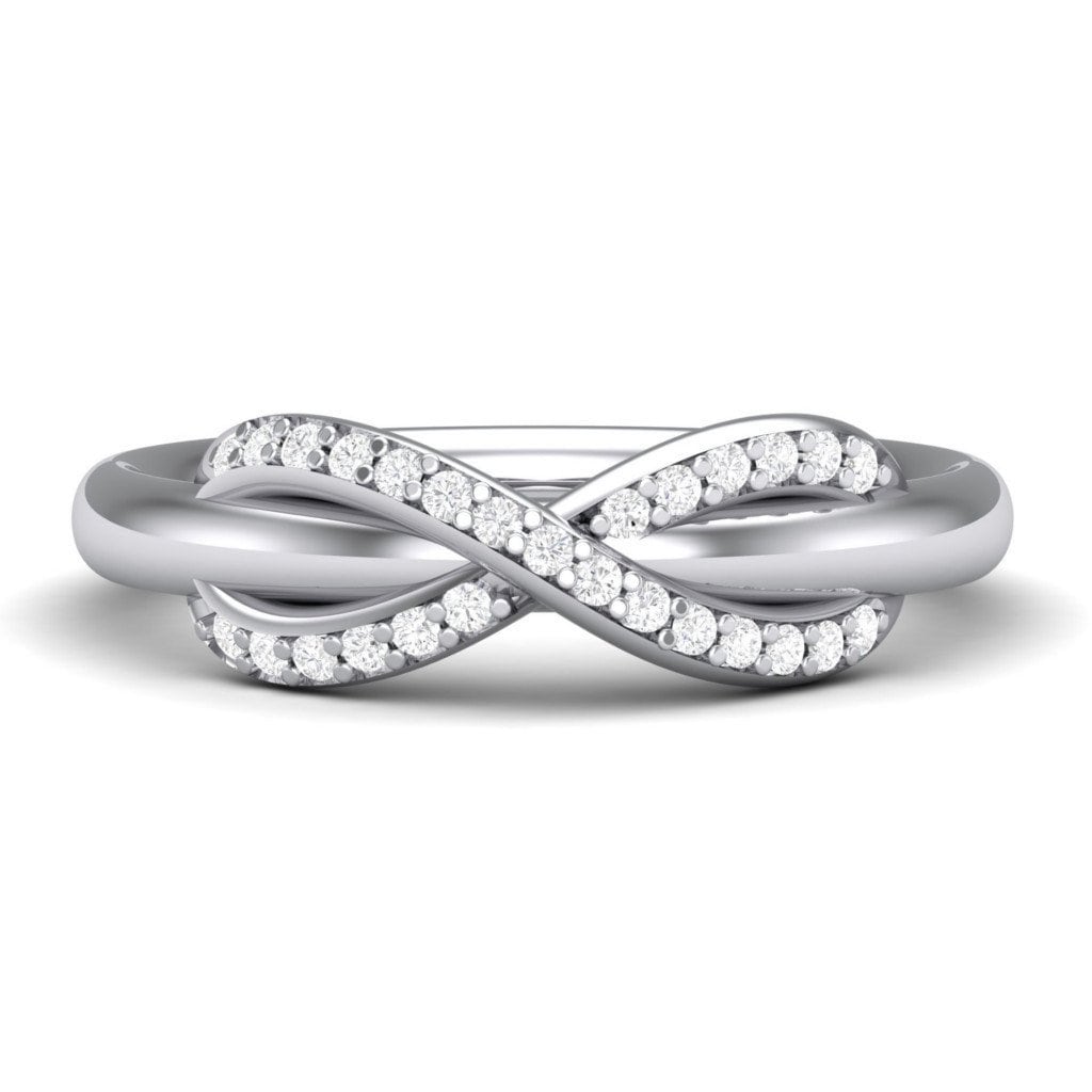 Infinity Platinum Ring With Diamonds for Women JL PT 460 Etsy UK