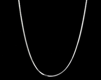 Cadena de serpiente cuadrada de platino japonés liso de 1 mm JL PT 747-A