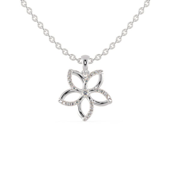 Platinum Diamonds Flower Pendant for Women JL PT P 1268 Etsy Canada