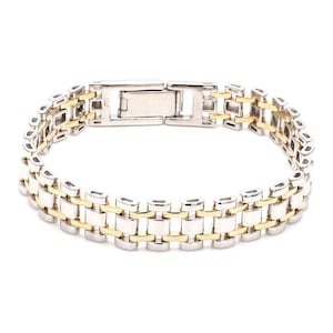 Designer Platinum & Yellow Gold Bracelet for Men JL PTB 777