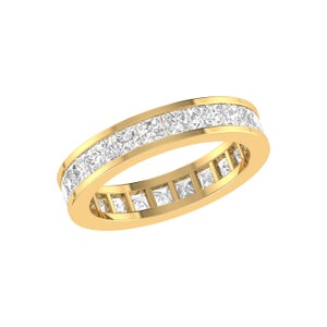 10 Pointer Eternity Yellow Gold Princess Cut Diamond Engagement Ring JL AU RD rN 9293Y-A