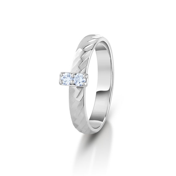 Evara Platinum Diamond Ring for Women JL PT 1087 Etsy