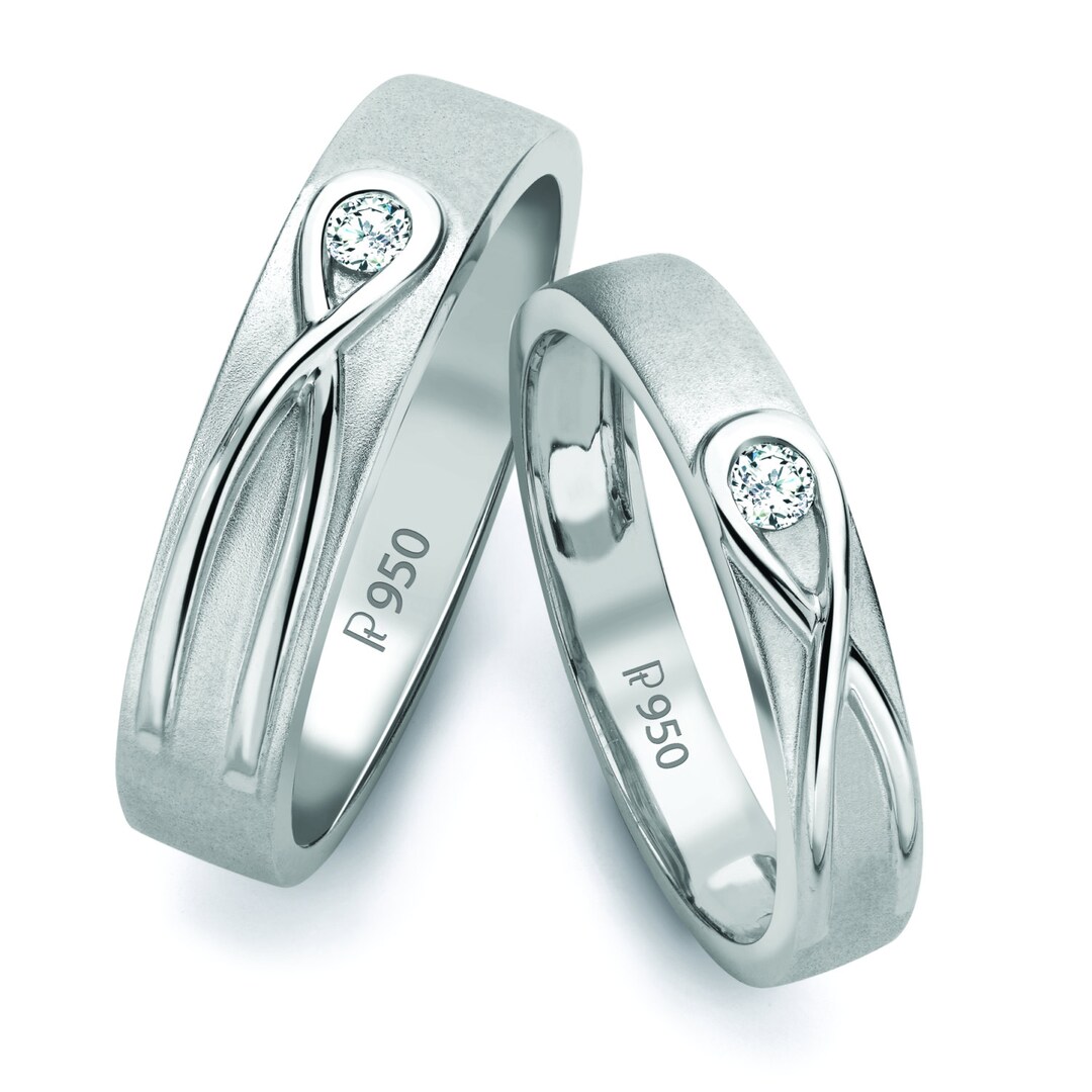 Infinity Knot Solitaire Platinum Love Bands SJ PTO 115 - Etsy