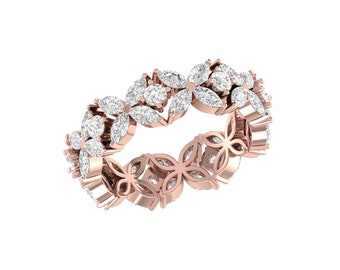 Designer 18K Rose Gold Diamond Ring for Women JL AU Rd RN 9292R