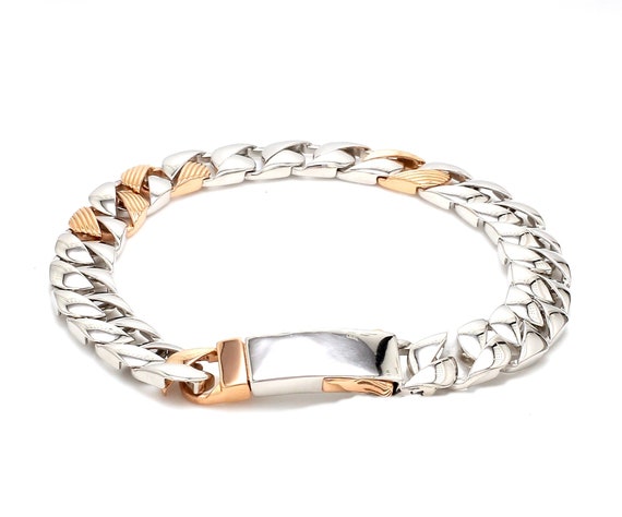 Designer Platinum Rose Gold Bracelet for Men JL PTB 752 Etsy