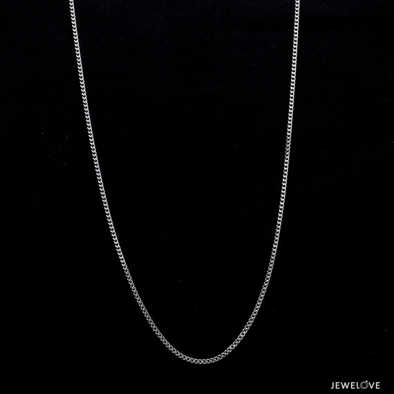 1.3mm Japanese Simple Platinum Curb Chain SJ PTO 703 - Etsy
