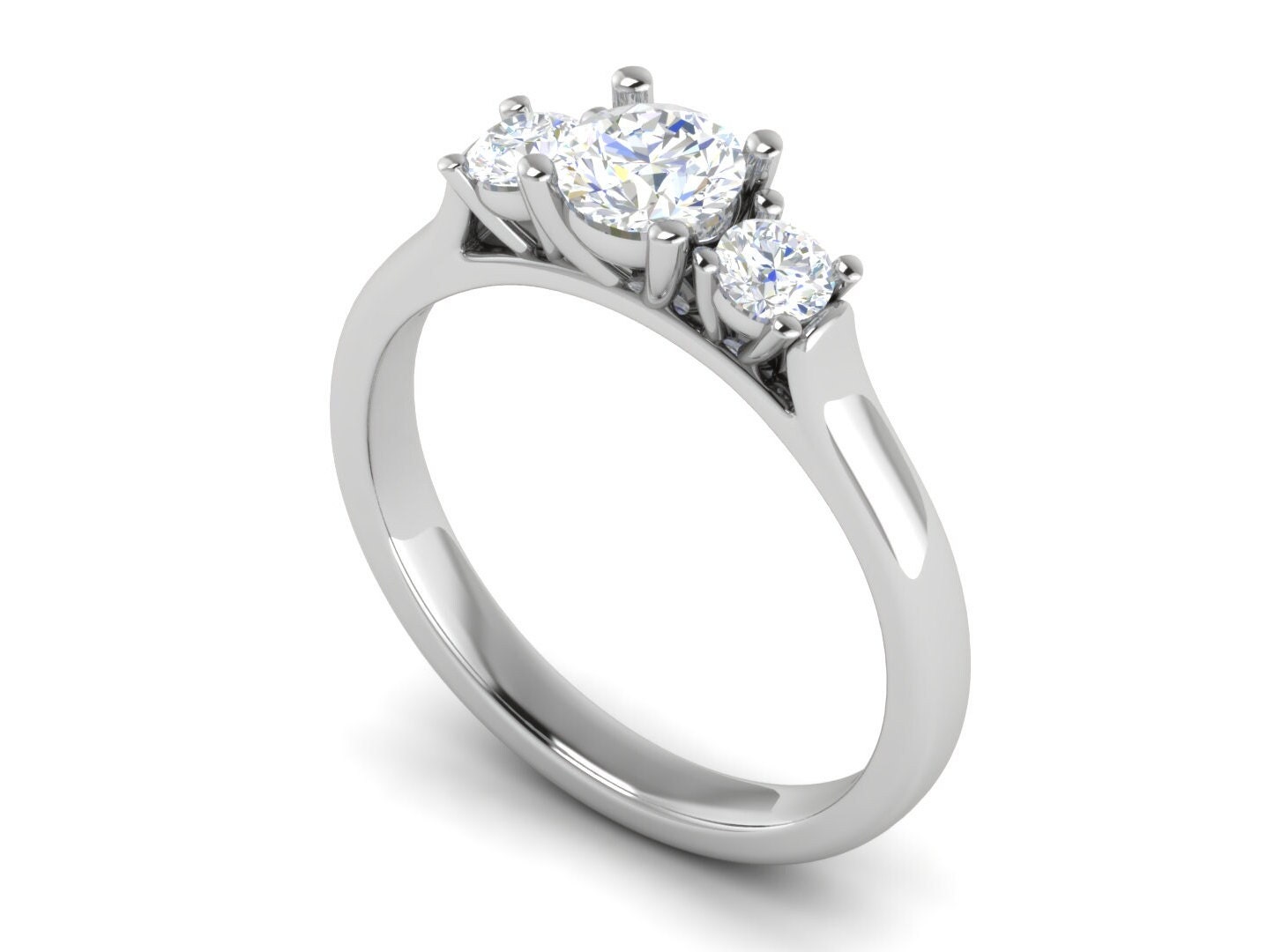 0.50 cts Solitaire Diamond Platinum Ring JL PT R3 RD 165