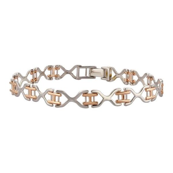 Buy Light Weight Platinum and Rose Gold Bracelet for Men JL PTB 633 Online  in India - Etsy