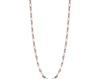 Simple Platinum with Rose Gold Chain JL PT CH 821
