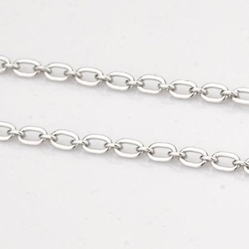 Oval Linked Platinum Chain JL PT CH 837 image 3