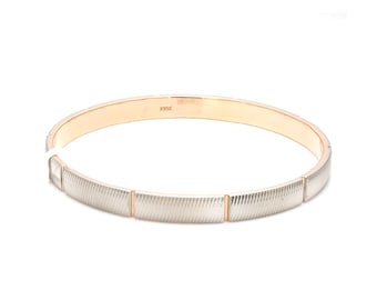 6.75mm Platinum & Rose Gold Bracelet for Men JL PTB 1078
