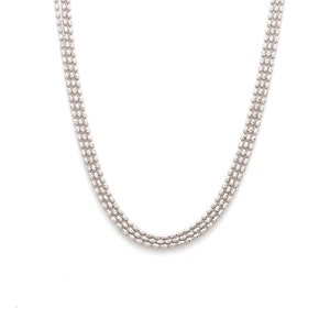 Japanese 3 Line Platinum Chain with Diamond Cut Balls JL PT CH 857