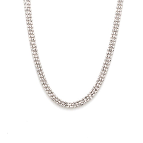 プラチナ チェーン 3g Japanese 3 Line Platinum Chain With Diamond Cut Balls JL PT