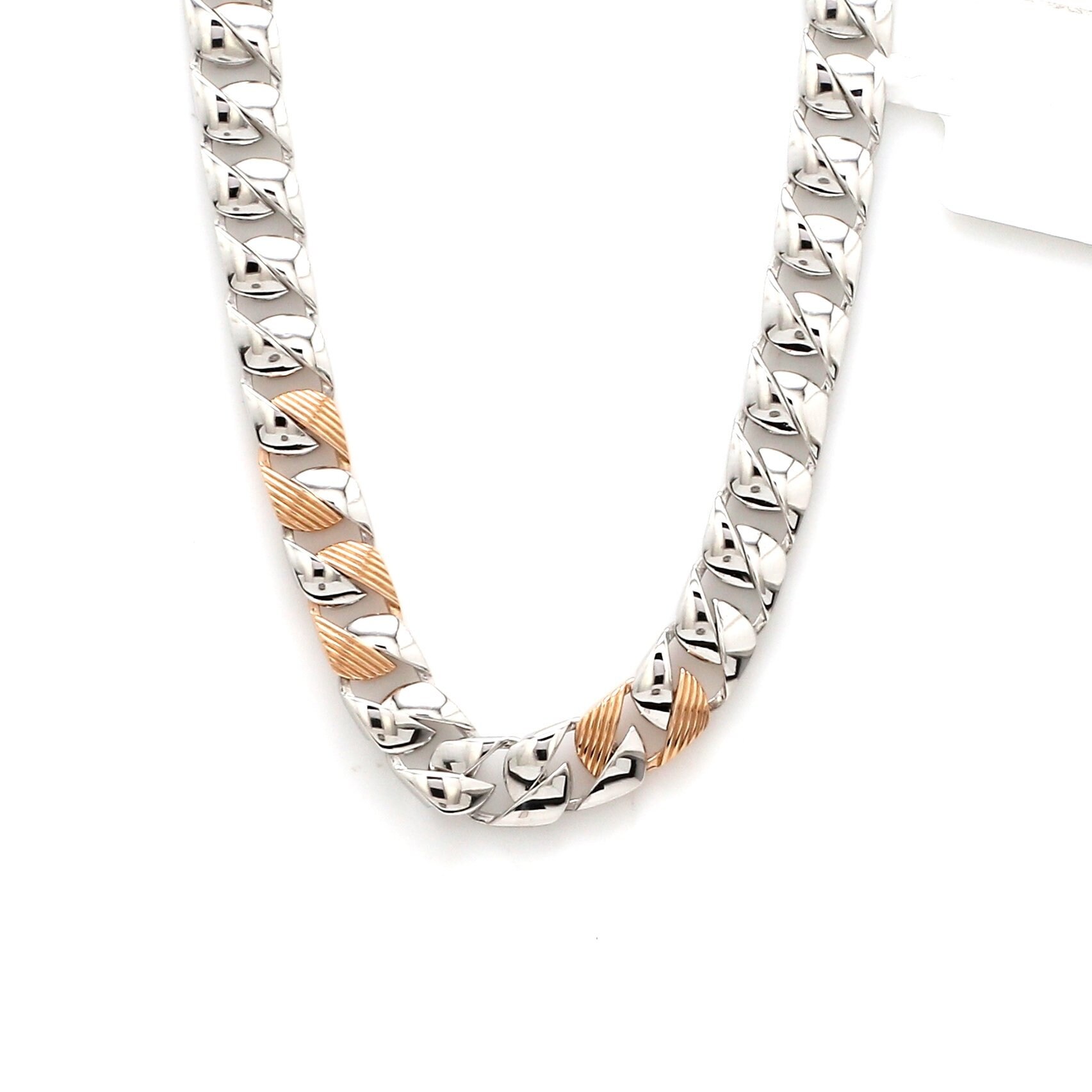 Designer Platinum \u0026 18K Rose Gold Chain 