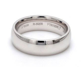 7mm Heavy Platinum Wedding Band for Men JL PT 625